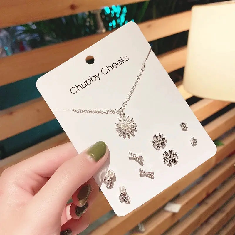 New S925 Silver Needle Stud Earrings Set For Women Girls Simple Cute Exquisite Mini Jewelry Gift Wholesale Direct Sales