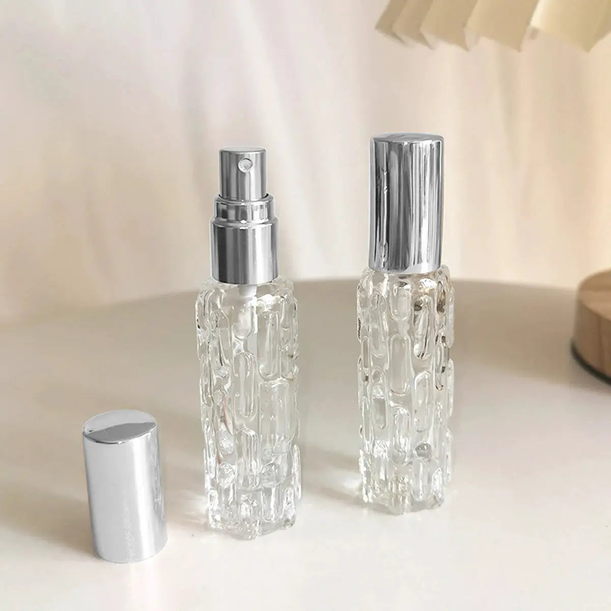 10ml Glass Perfume Spray Bottle With Aluminum Spray Head Refillable Portable Empty Bottle For Fragrances