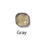 Drop earring Simples Market gray 10mm crystal candy-style