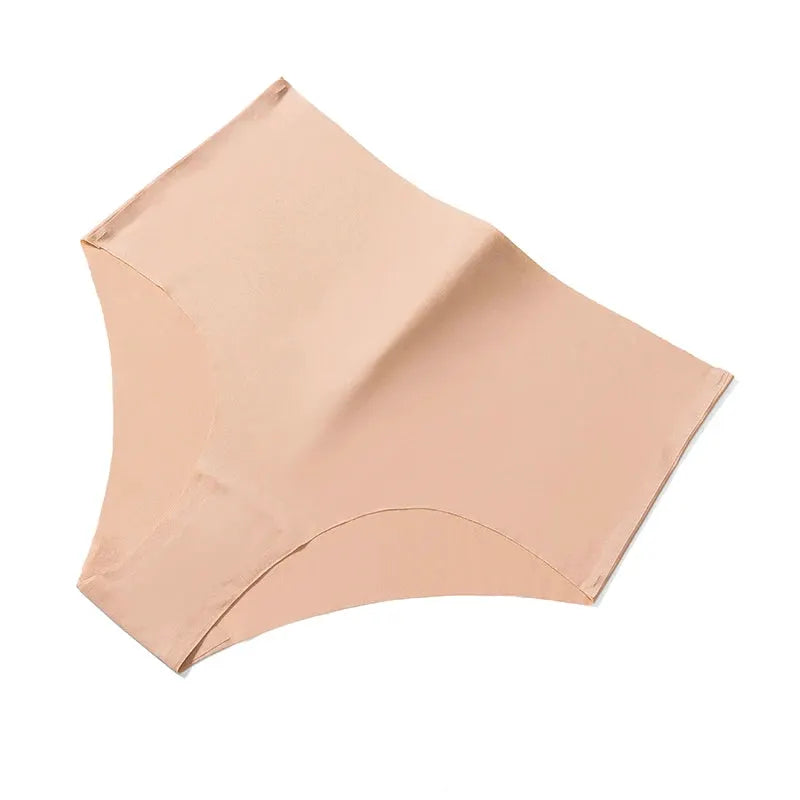 Panties, beige high-waist seamless, breathable women's underwear
