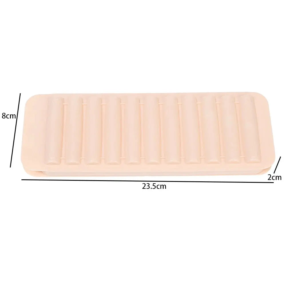 Long-bar cylindrical ice cube mold by Simples Market in peach color for juice, wine, and cocktails