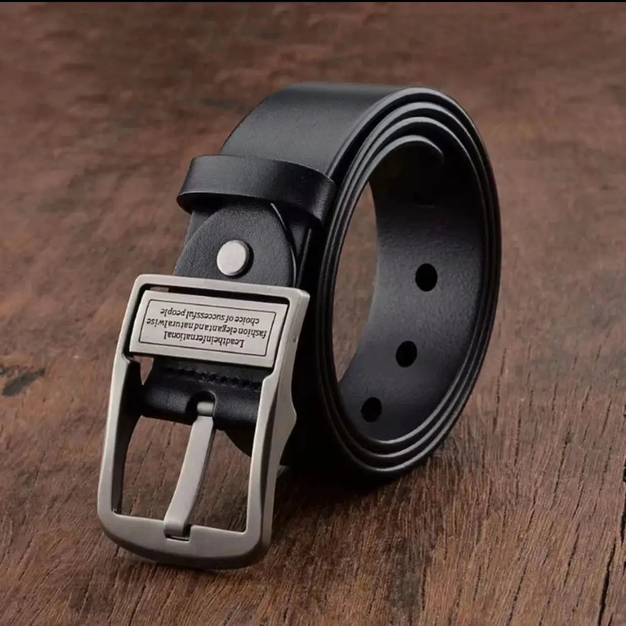 Leather Cowhide Mens Belt With Metal Alloy Pin Buckle Luxury Brand Jeans And Business Casual Waist Strap