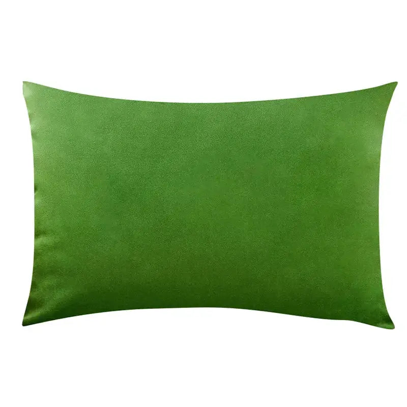 Velvet cushion cover in green, 30x50 for living room decor, soft texture and premium pillowcase