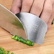 Stainless Steel Finger Protector For Kitchen Knife Slicing Guard Keeps Fingers Safe During Chopping