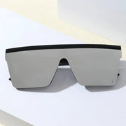 Unisex Large Frame One Piece Sunglasses Retro Style 2024 Trendy Driving Street Photography Eyewear
