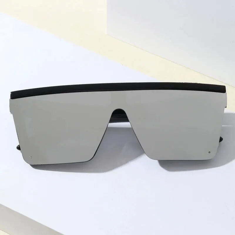 Unisex Large Frame One Piece Sunglasses Retro Style 2024 Trendy Driving Street Photography Eyewear