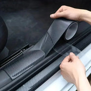3D Carbon Fiber Sticker Paste Car Threshold Protector Film Waterproof Anti Scratch Matte Black Sticker For Car Body