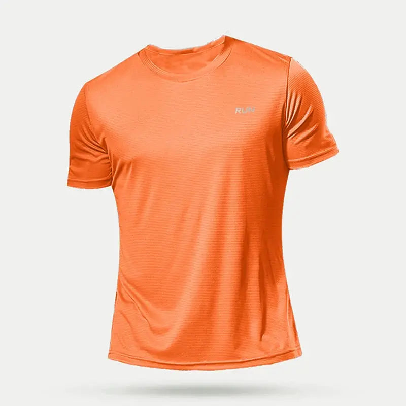 Mens Quick Dry Sport T Shirt For Running Soccer Gym Moisture Wicking Fitness Tee