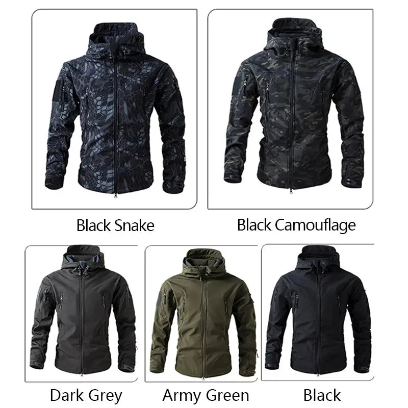 Lurker Shark Skin Soft Shell Tactical Jacket for men, with 5 color variants