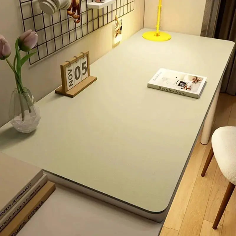 PU Leather Desk Mat Waterproof Easy Clean Large Desk Protector Anti Slip Keyboard Mouse Tea Coaster Gaming Pad