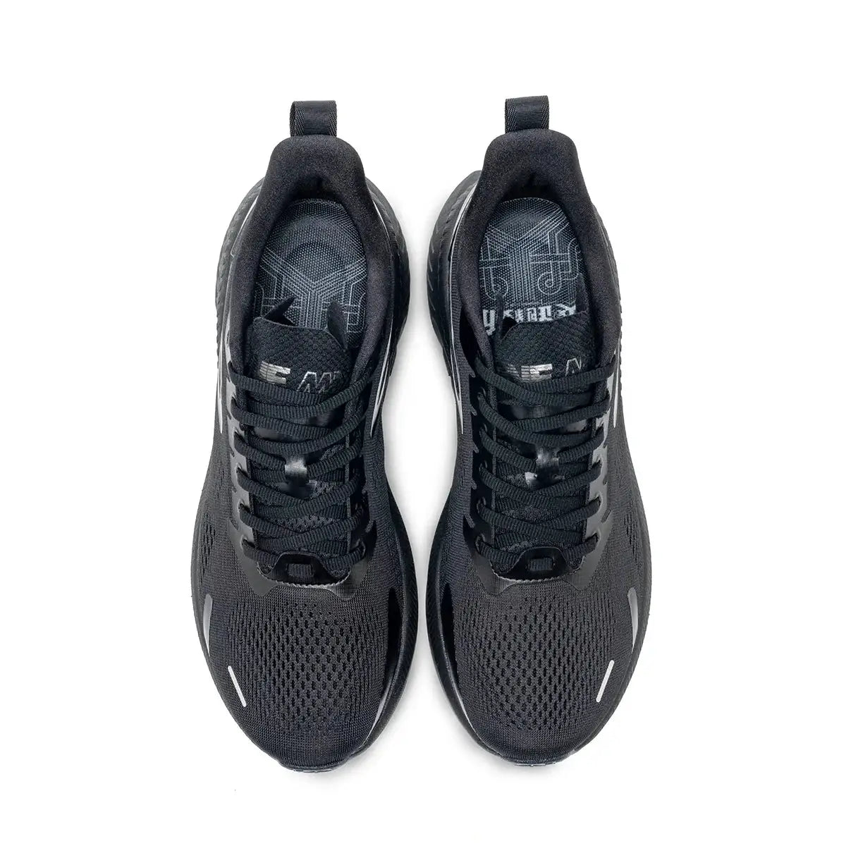 ONEMIX breathable mesh running shoes, black unisex athletic sneakers