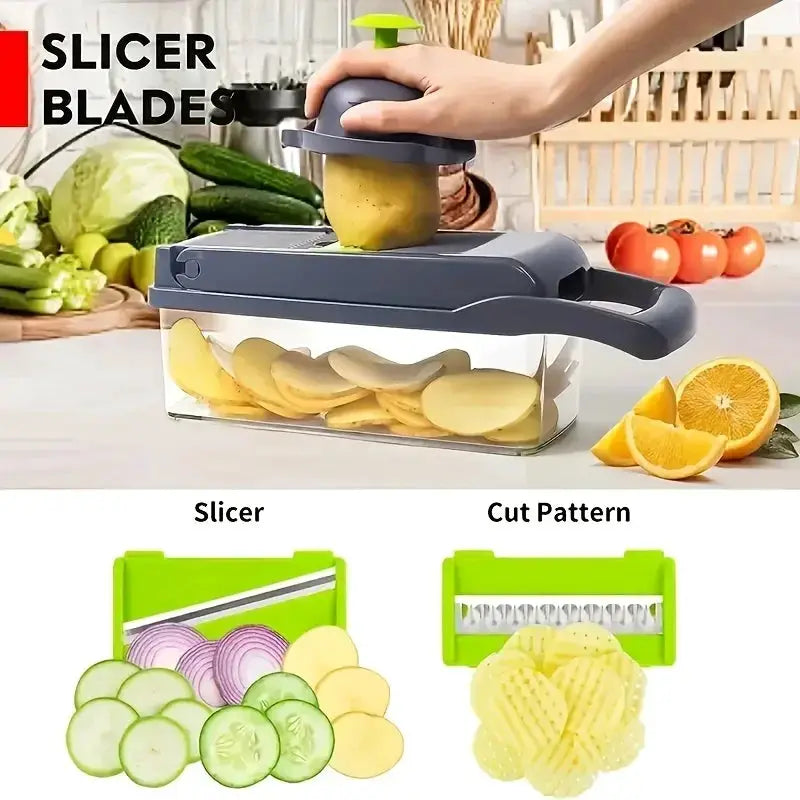 Versatile 14 In 16 In 1 Vegetable Chopper Slicer Grater Dicer Complete Kitchen Tool Set