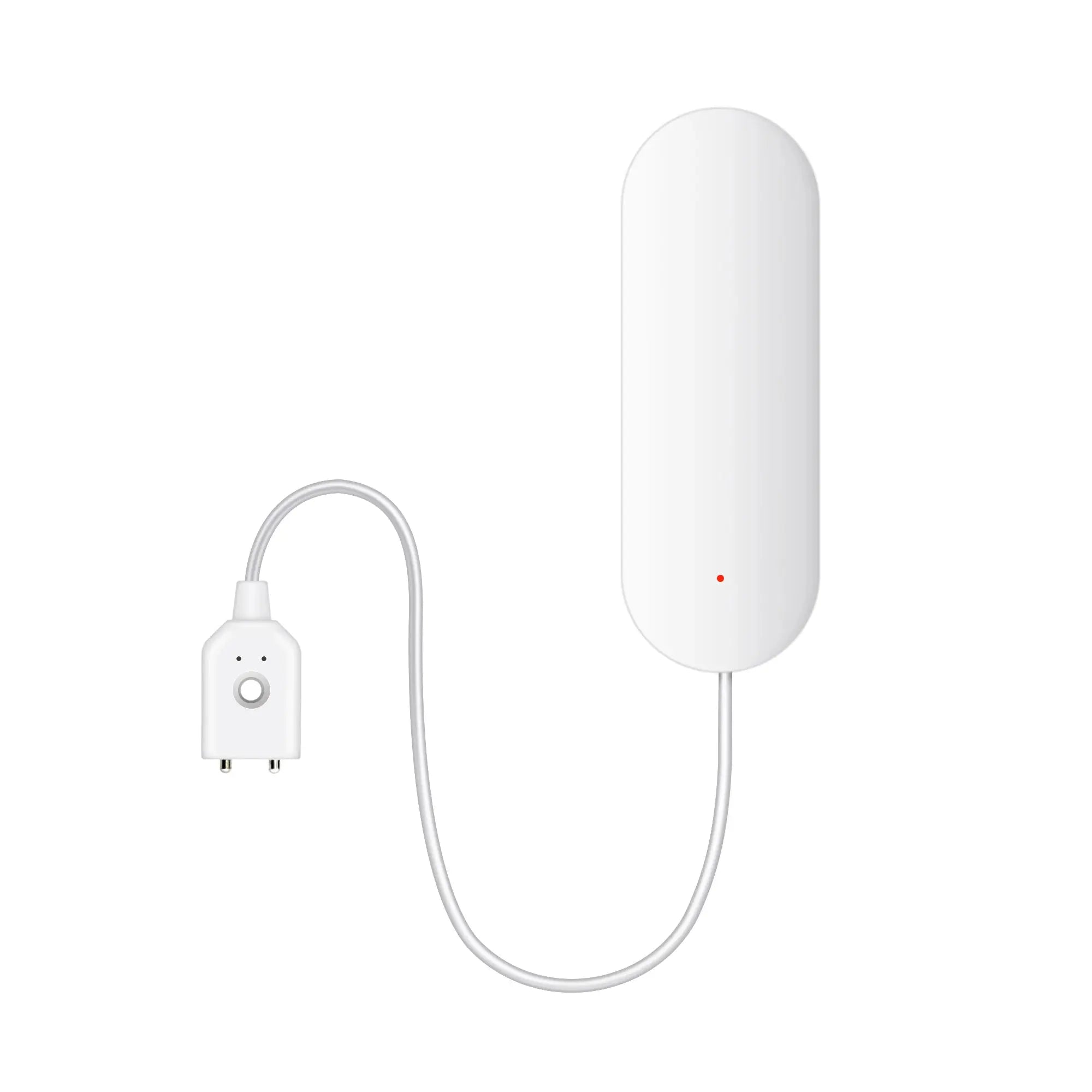 Ewelink Zigbee3.0 water leak alarm kit by Simples Market with white sensor and plug-in adapter