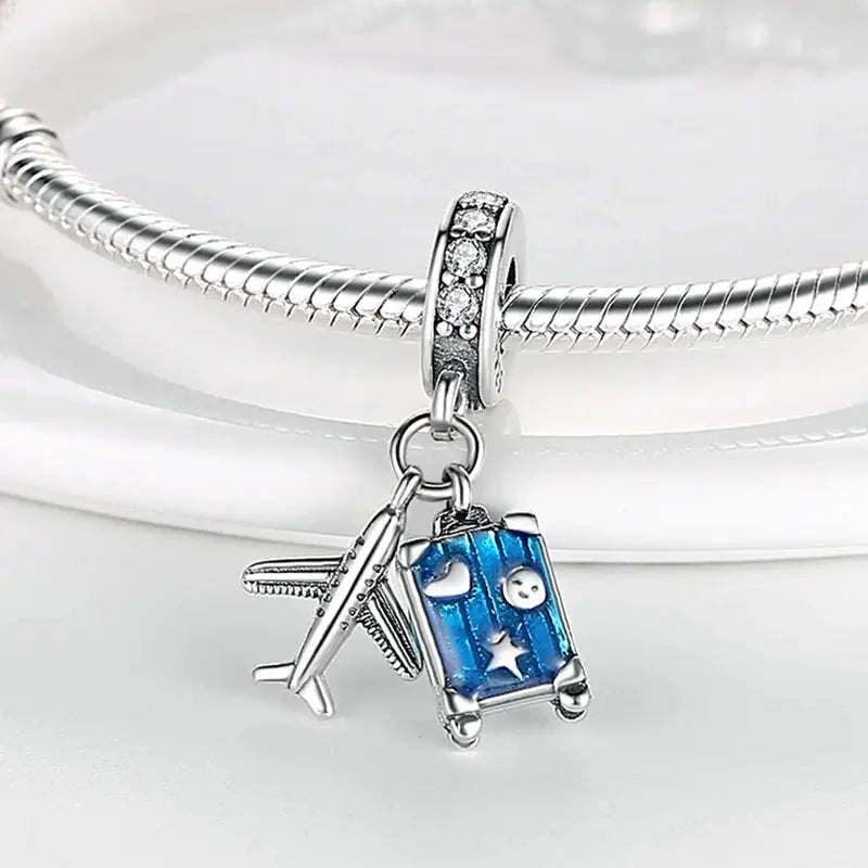 Silver Tone Sunflower And Four Leaf Clover Charm Pendant For Women Bracelet Jewelry Making