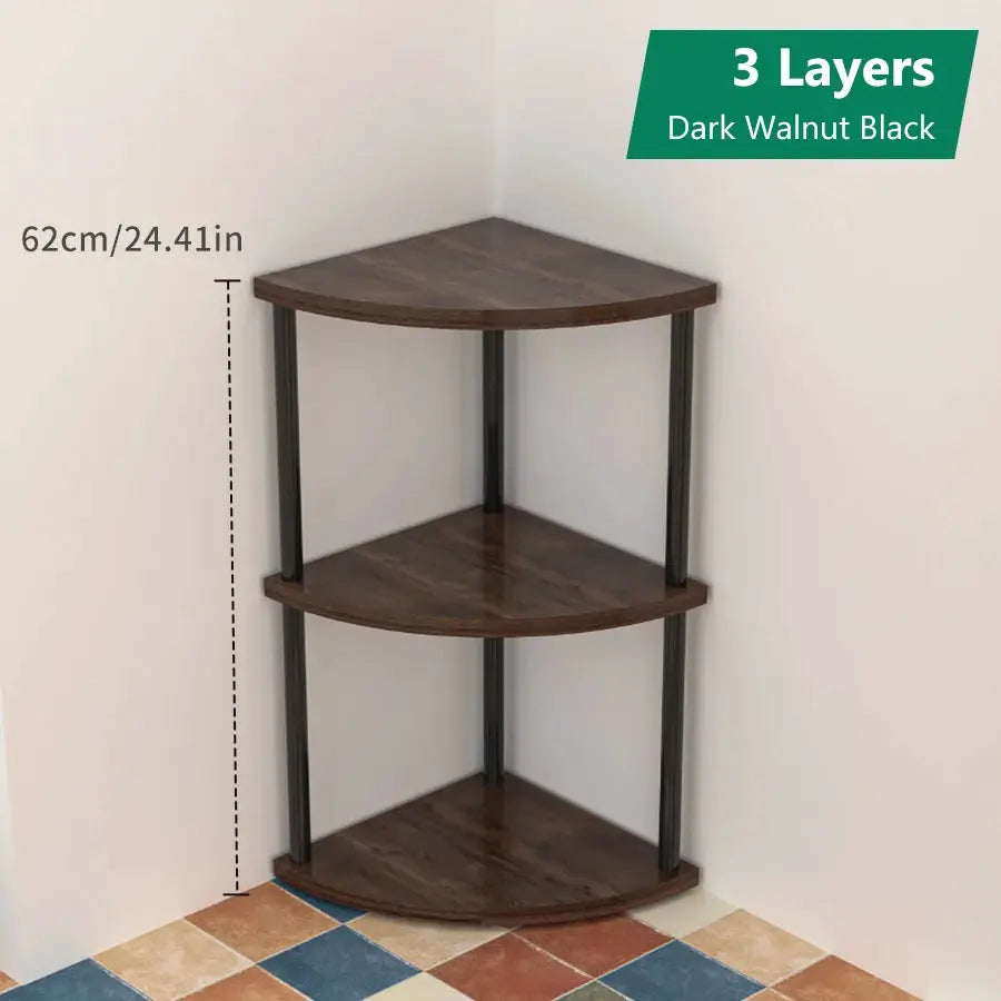 Wall Corner Shelf Storage Rack With Tiers For Living Room Kitchen Bedroom Bookshelf Plant And Flower Display 3 4 5 6