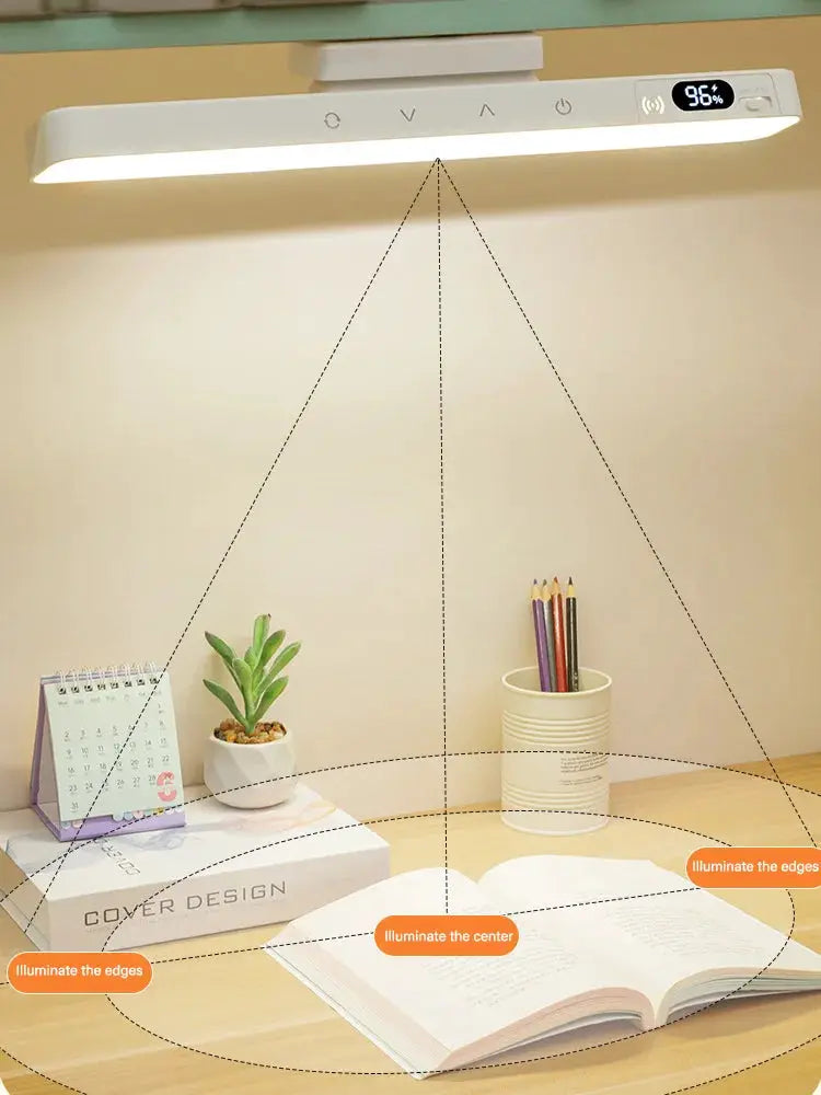 Simples Market Touch Table Lamp, white with built-in rechargeable battery, desk/reading light