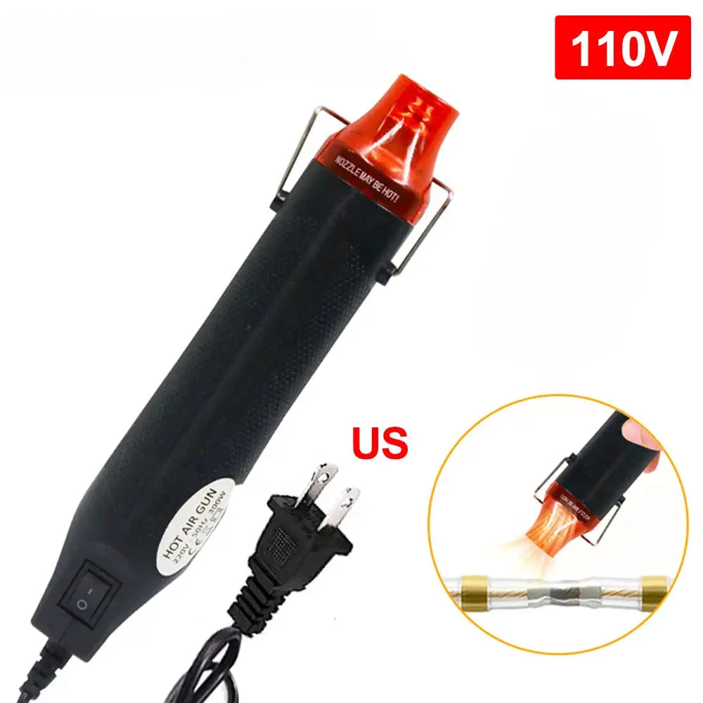 Dual Voltage 220V 110V Hot Air Gun DIY Tool With Stand Temperature Adjustable Mini Soldering Blower For Shrink Tubing