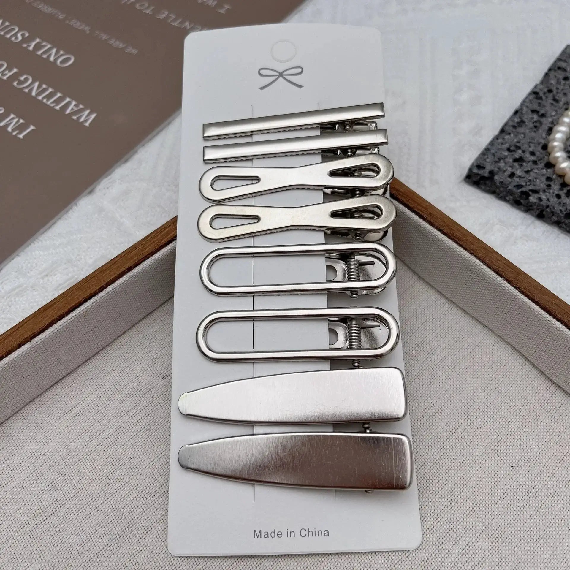 SilverLine Metal Hair Clips Y2K Duckbill Hairpins for Bangs and Side Hairstyles Durable