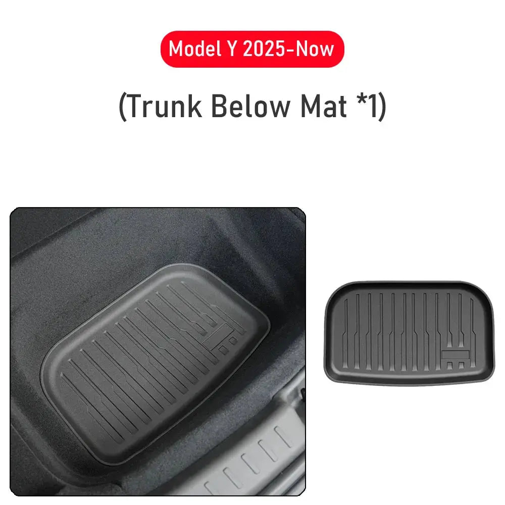 Model Y cargo and floor mats set, black rubber, 2-piece by Simples Market for 2025–Now