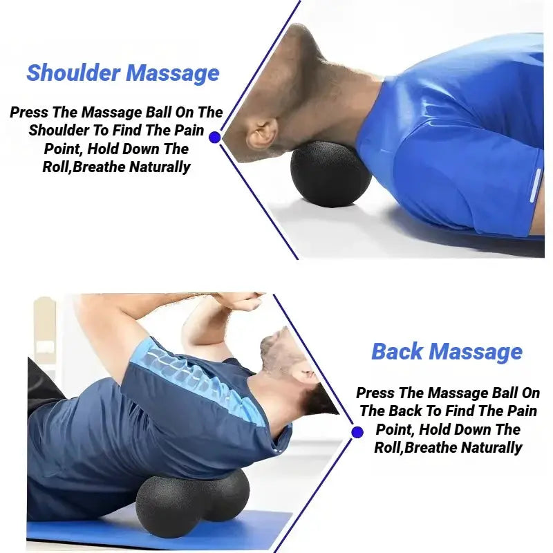 Yoga Peanut Massage Balls Lacrosse Ball Set For Fascia Release Deep Tissue Muscle Relaxation Pain Relief EPP Foam Block