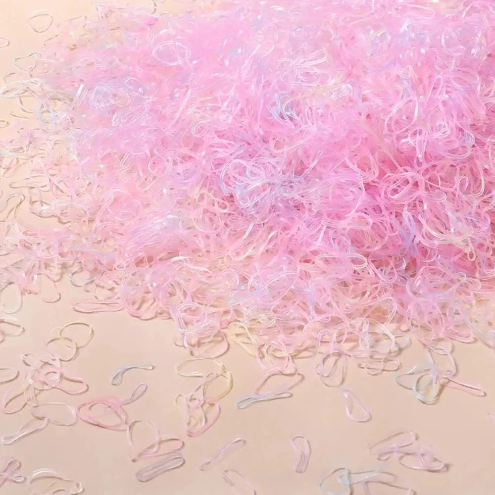Colorful Disposable Rubber Band Hair Ties For Girls Bulk Pack 500 1000 2000 Pcs Ponytail Holders Kids Hair Accessories