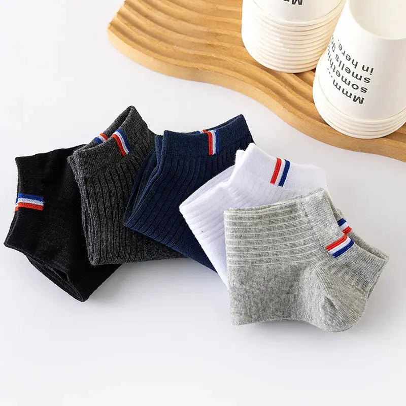 Mens Thin Summer Boat Socks Pack Of 5 10 20 Pairs Breathable Sweat Absorbing Casual Plain Color