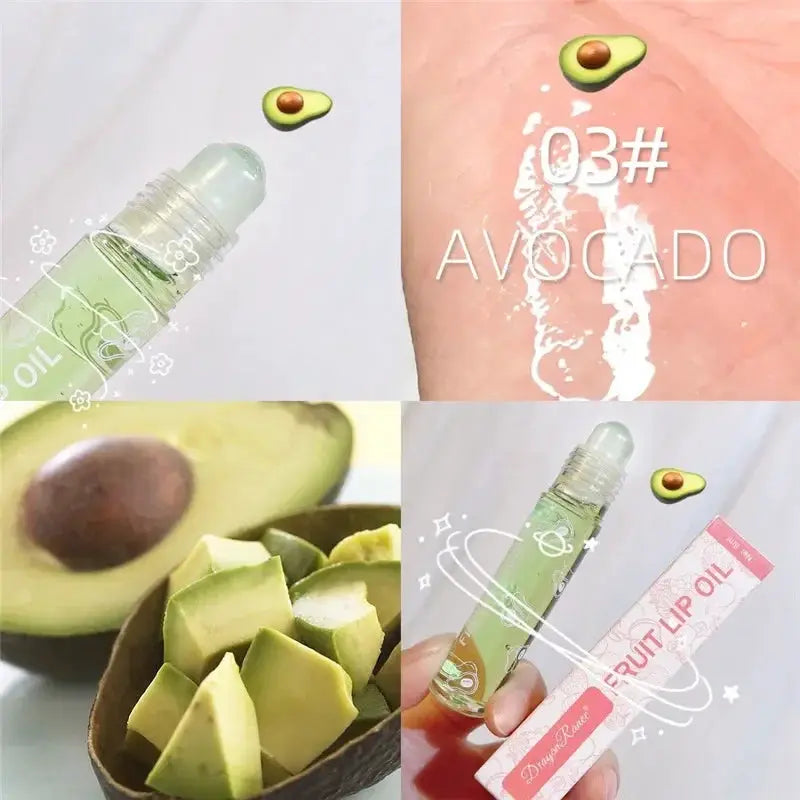 Fruit Lip Gloss Clear Lip Oil Moisturizing Lip Line Reduction Nourishes Lips Waterproof Long Lasting Liquid Lip Cosmetics