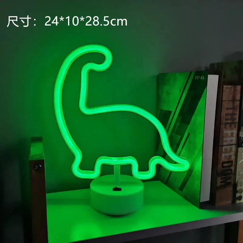 Neon sign LED decoration lamp, green, USB powered, Simples Market