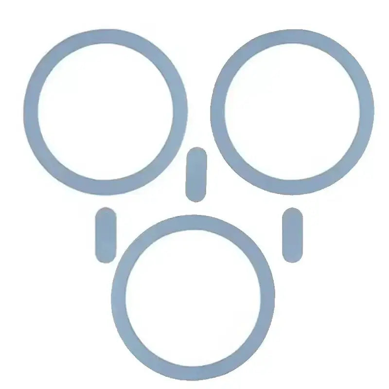Metal plate sticker rings, blue-gray, 3-pack, for MagSafe wireless chargers and magnetic mounts.