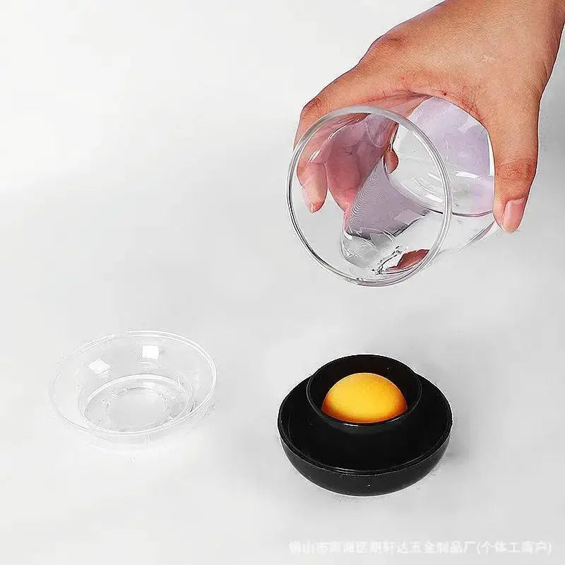 Simples Market round finger-wetting money counting tool; black base with orange insert and clear lid (1–3 pcs)