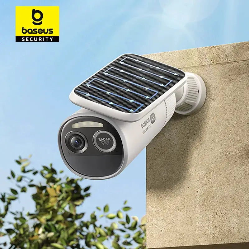 Baseus Security S2 outdoor solar camera, white body, wireless 4K surveillance