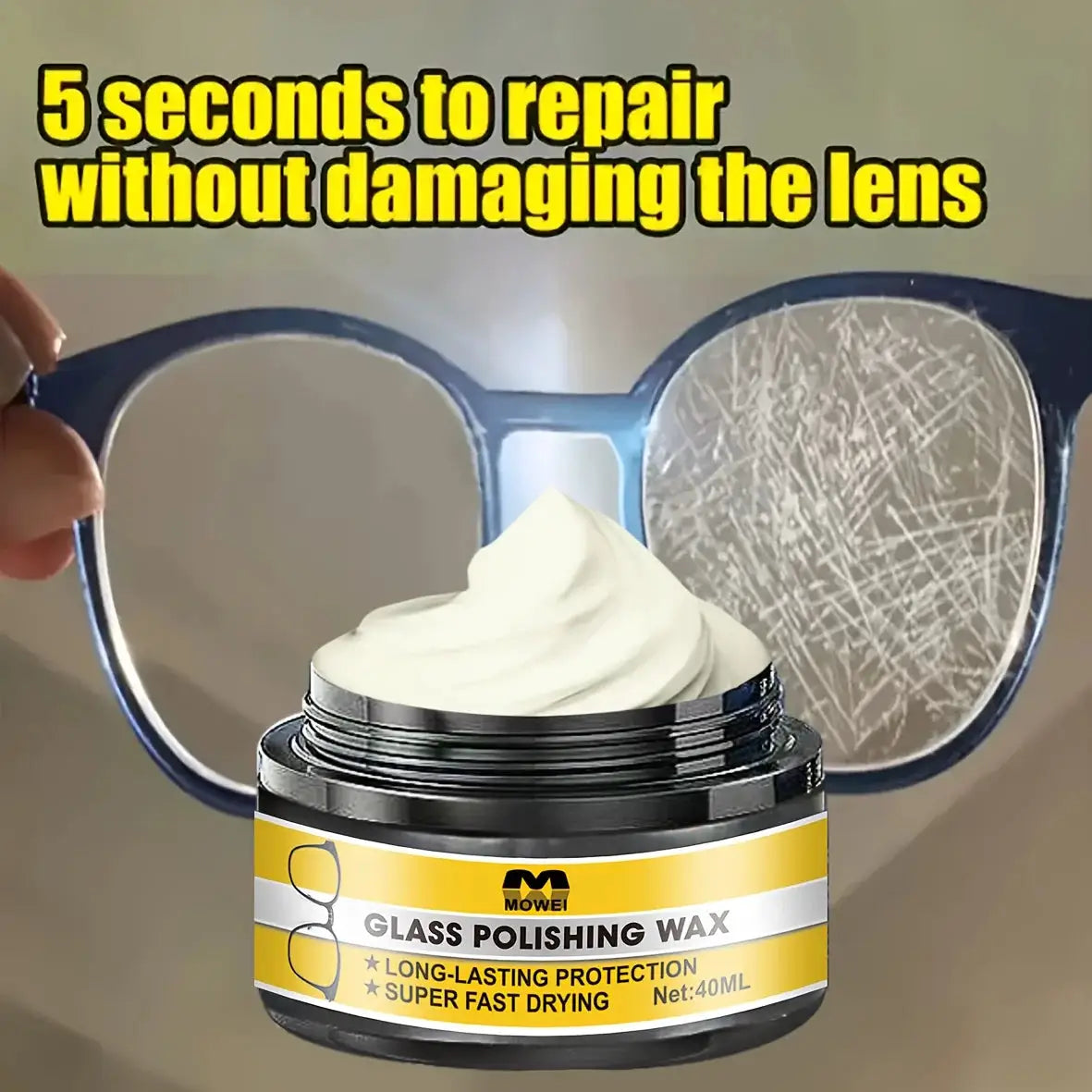 ClarityPro Multi Purpose Glass And Lens Scratch Repair Kit Restores Clarity And Smooth Finish Chemical Free