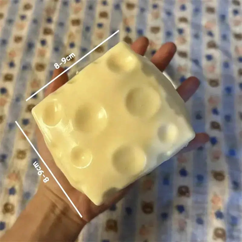Jumbo Cheese Cube Stress Ball Shapeable Squeeze Ball Fidget Toy For ASMR Sensory Anti Stress Festival Gift