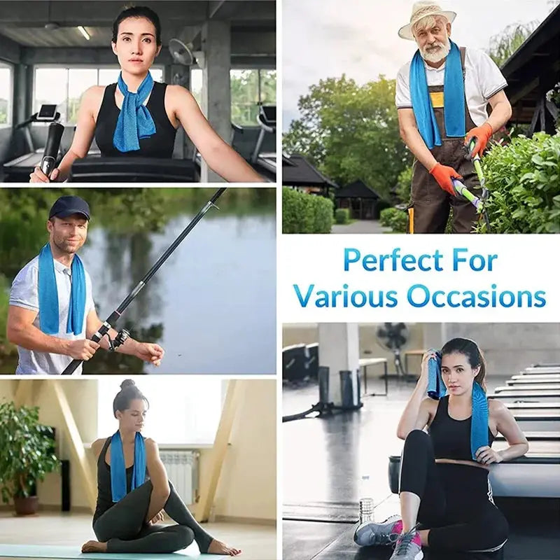 Outdoor Microfiber Quick Dry Ice Towel For Sports Cooling And Fitness Camping Portable Breathable Sweat Wicking Towel