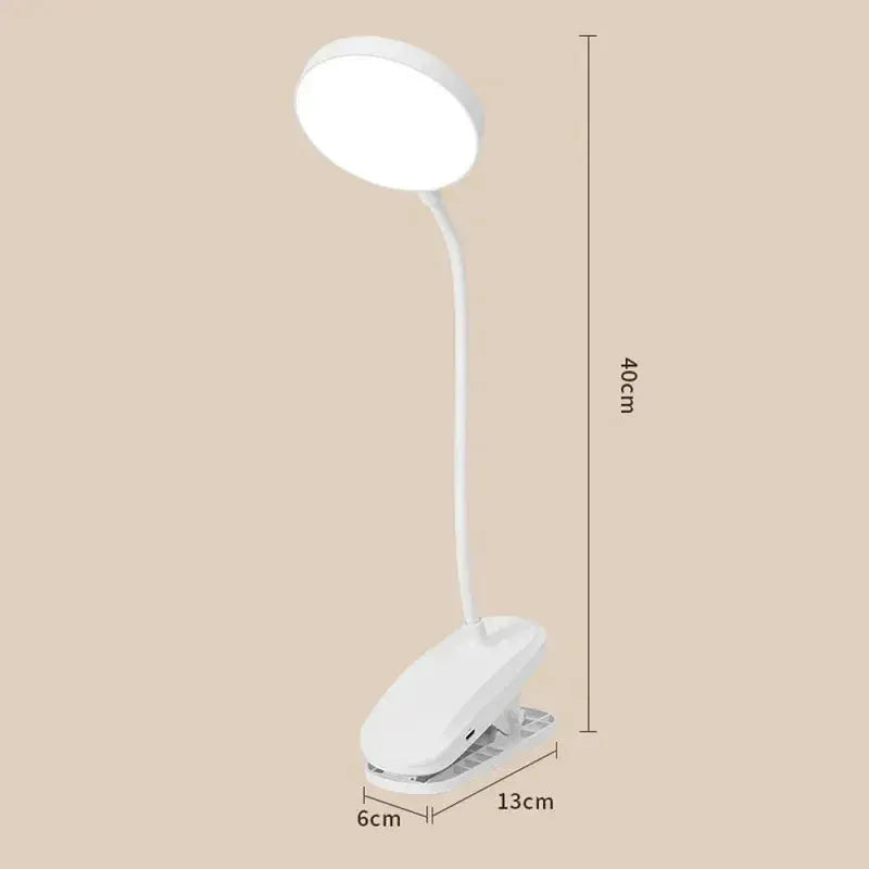 Aurora Tech Led Table Lamp Usb Rechargeable Folding Clamp With Touch Control And Three Dimmer Modes Eye Protection
