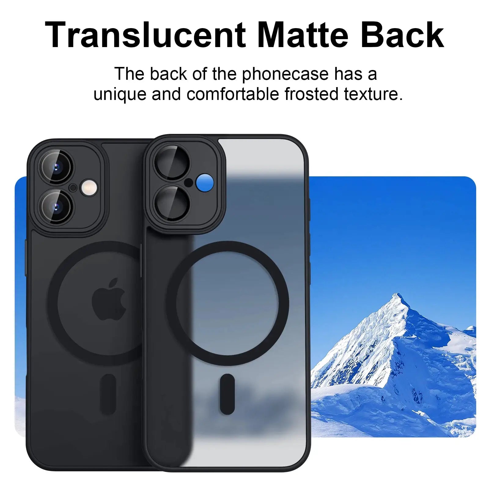 Simples Market translucent matte magnetic iPhone case trio for MagSafe, compatible with iPhone 11–16
