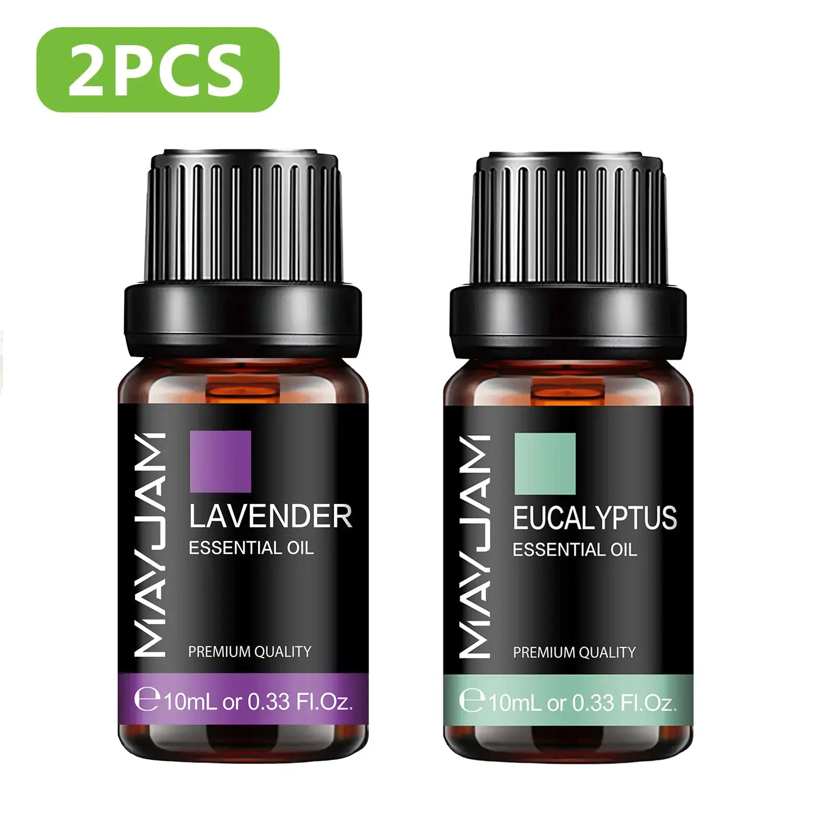 MAYJAM Essential Oil Set With Citronella Jasmine Eucalyptus Orange Lemongrass Black Pepper Cajeput Cypress Ginger