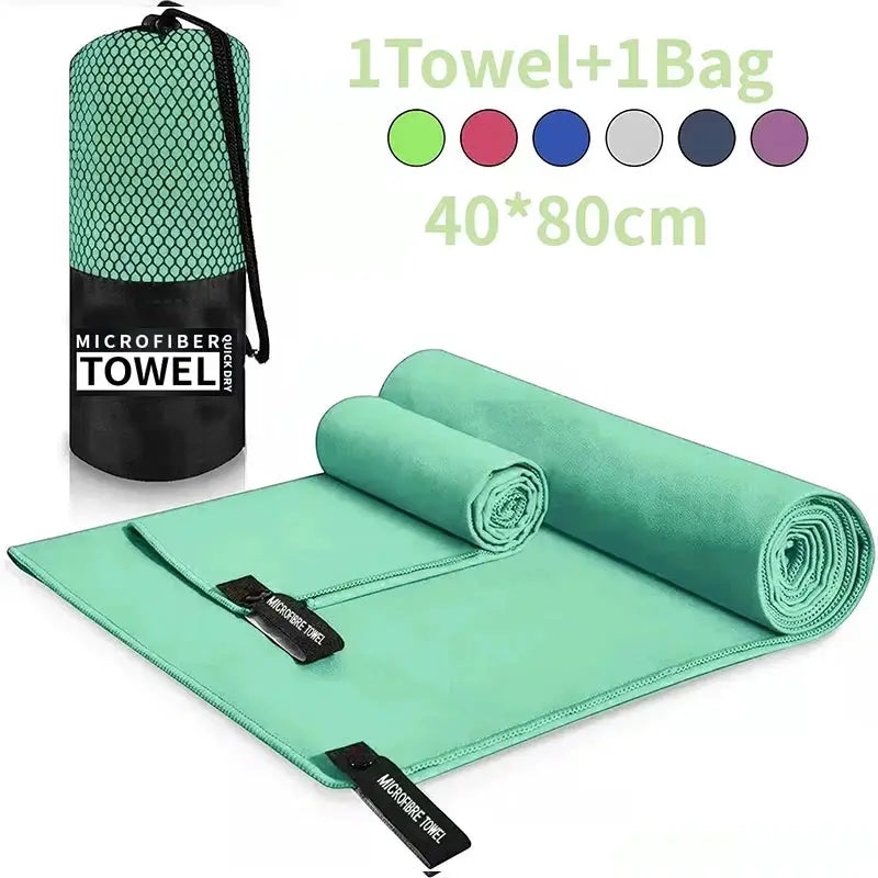Quick-Drying Microfiber Sports Towel 40x80cm Blue Grey Green Orange for Gym, Swimming, Camping, Running, Beach