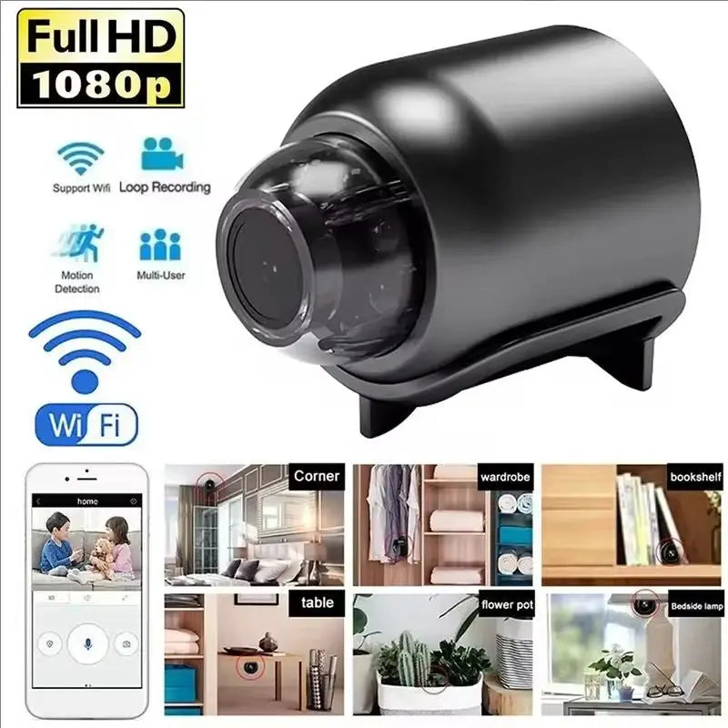 1080P HD Mini Camera WiFi Wireless Night Vision Home X5 Remote Camera For Kids And Pet Safety Monitoring