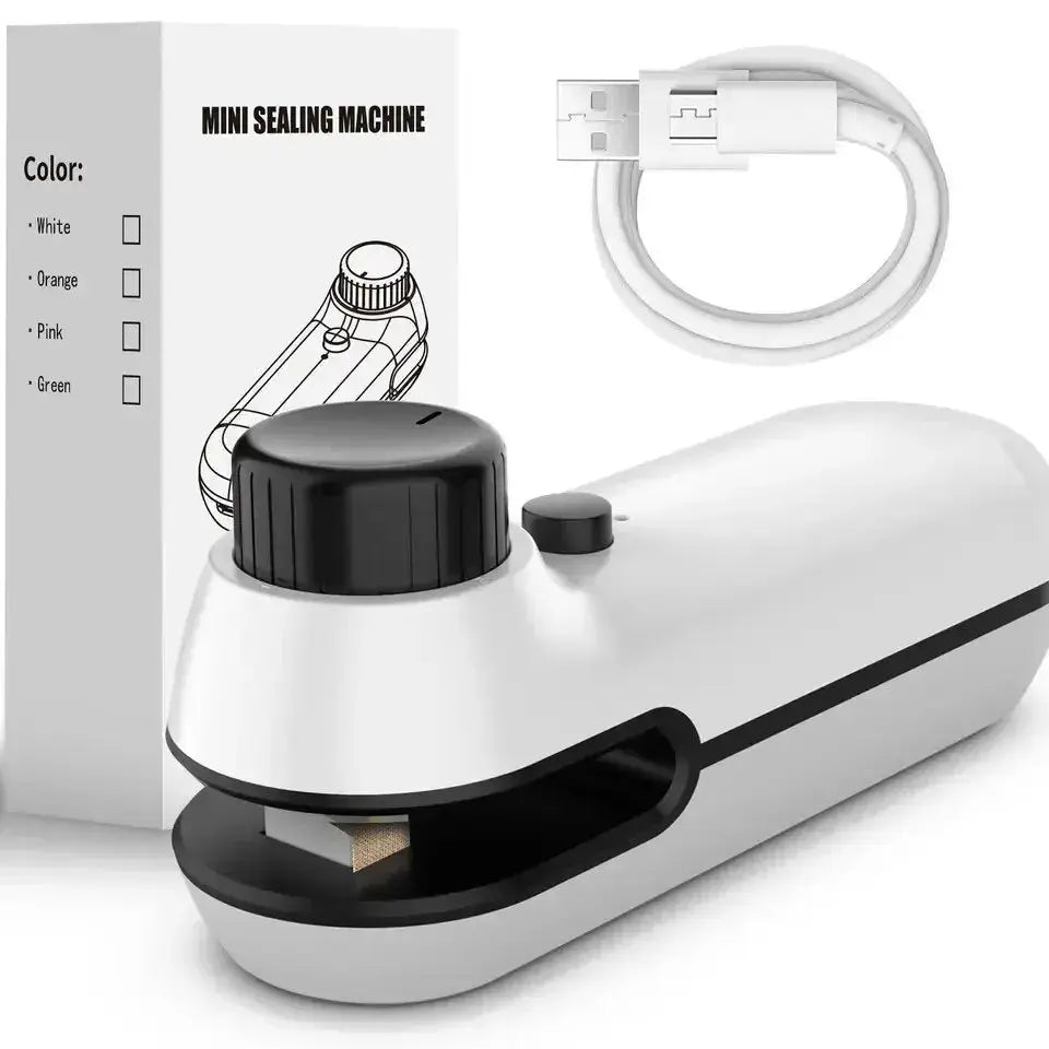 Rechargeable 2 In 1 Bag Mini Heat Sealer For Food Storage Plastic Bags USB Powered Clip Sealer