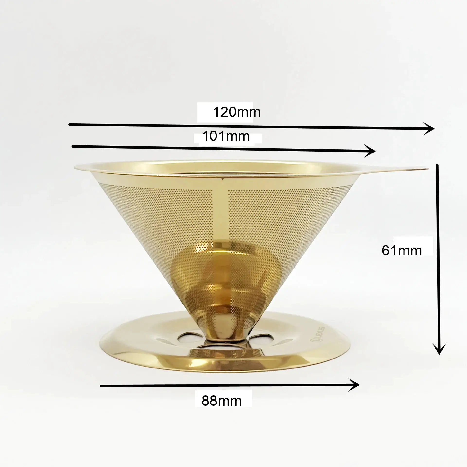 Reusable Coffee Filter Holder Double Layer Stainless Steel Cone Strainer Coffee And Tea Making Tool