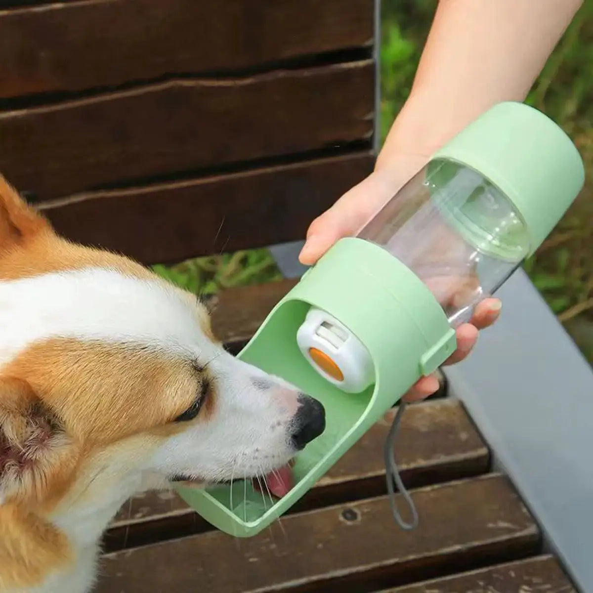 Portable Dog And Cat Water Bottle With Built In Storage Food Container For Outdoor Travel Feeder Bowl Pet Supplies