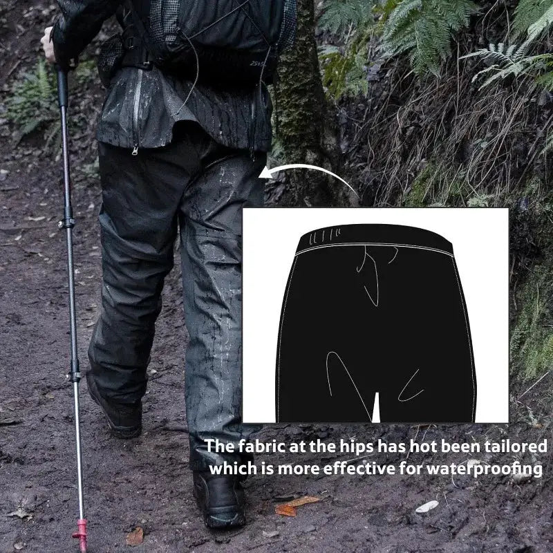 Naturehike rainproof hiking pants, black waterproof ultralight breathable quick-dry; Simples Market.