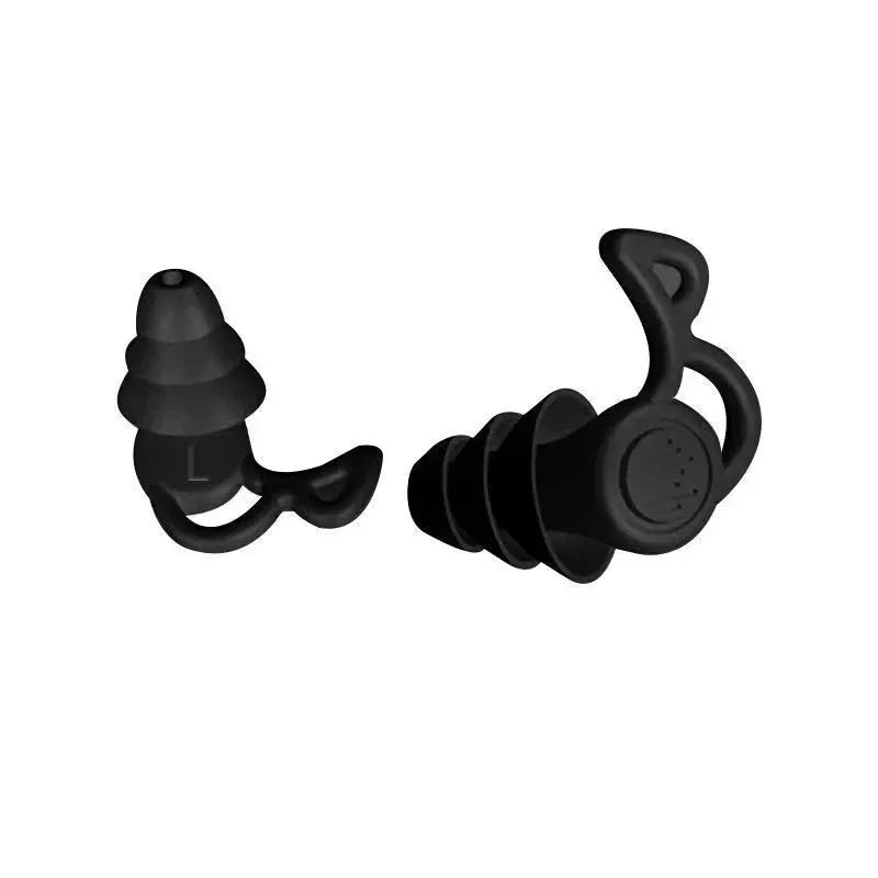 AquaShield 3 Layer Anti Noise Silicone Reusable Earplugs Waterproof Comfort For Sleeping Swimming Diving And Surfing