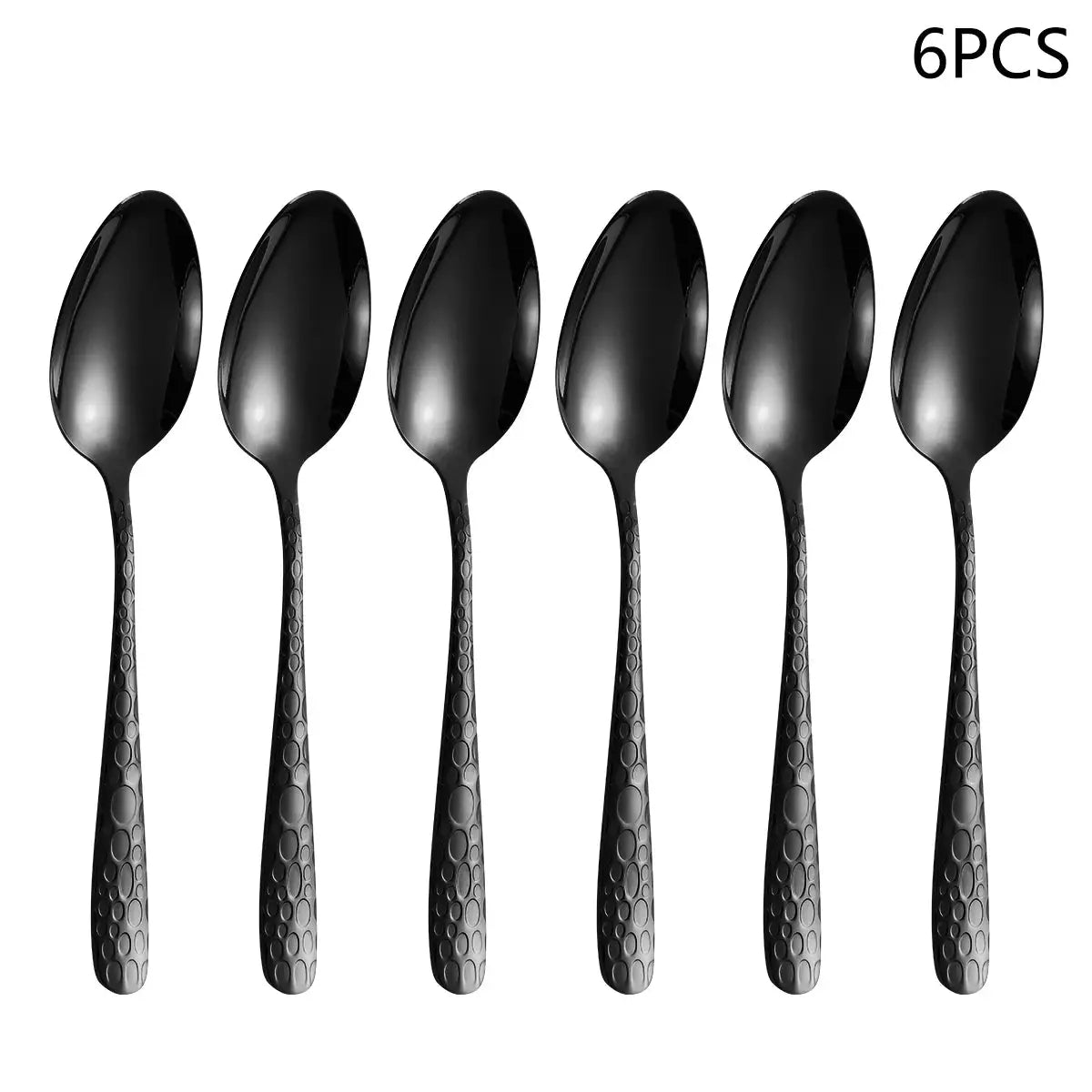 Black Stainless Steel Cutlery Set 4 6 16 24 Pieces Knife Fork Spoon For Home Kitchen Holiday Dinner Tableware