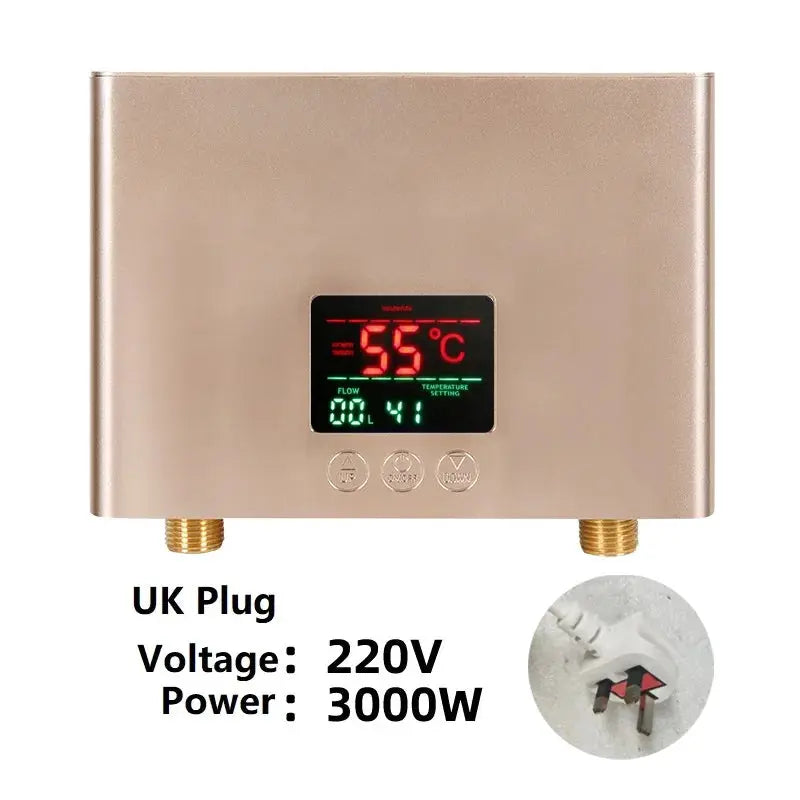 Kbxstart 110V to 220V Instant Wall Mounted Water Heater 3000W and 5500W for Bathroom and Kitchen