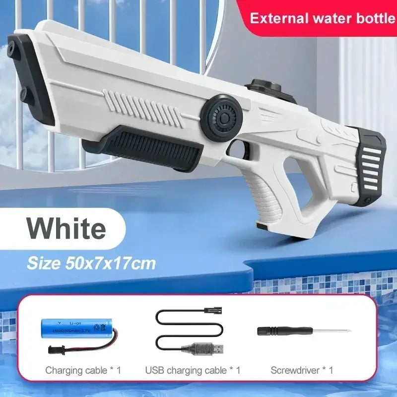Electric Automatic Water Storage Gun Toy Portable For Summer Beach Play Fantasy Spray Gun For Kids And Adults