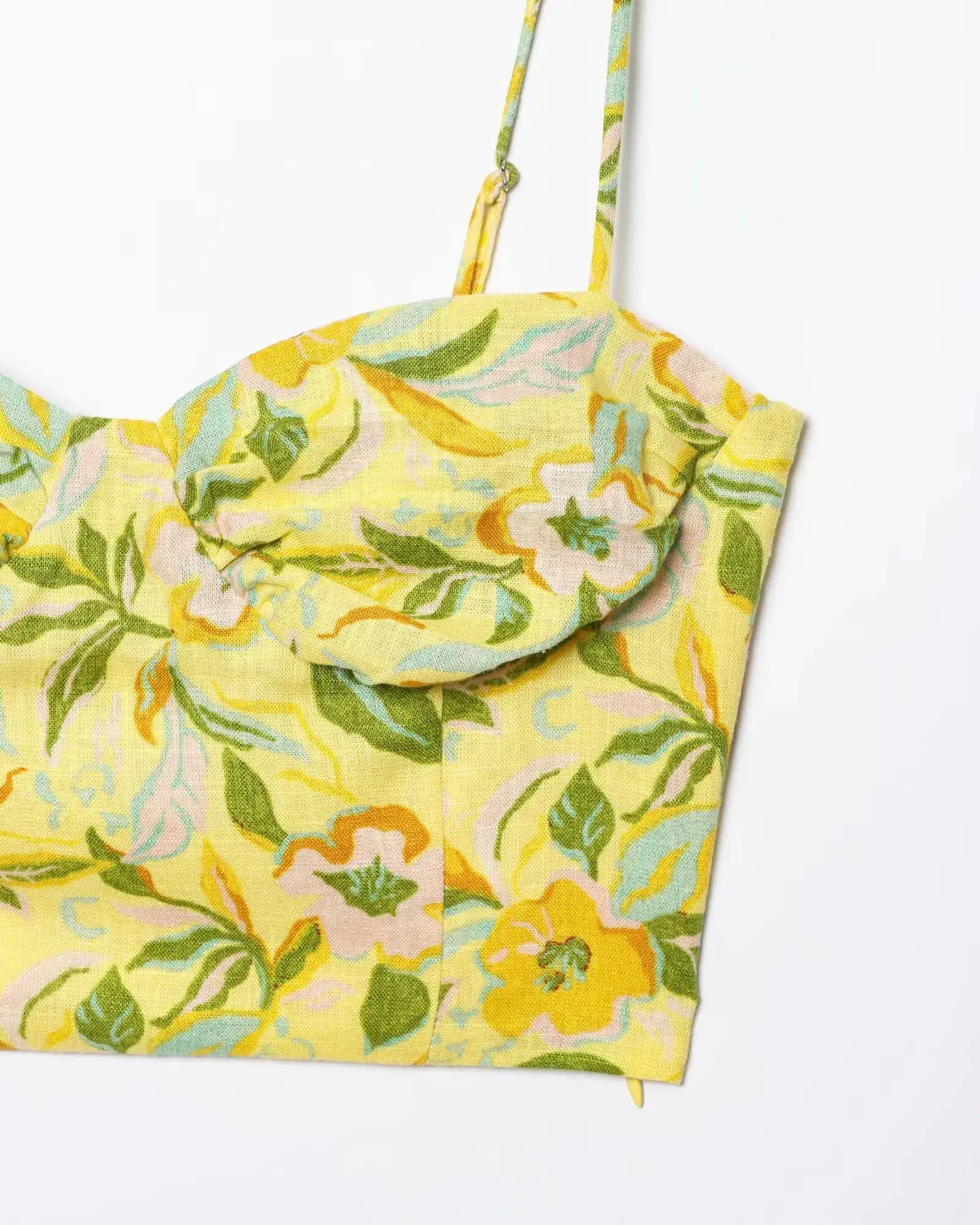 Floral Print Two Piece Set Women Crop Camisole A Line Skirt Beachwear