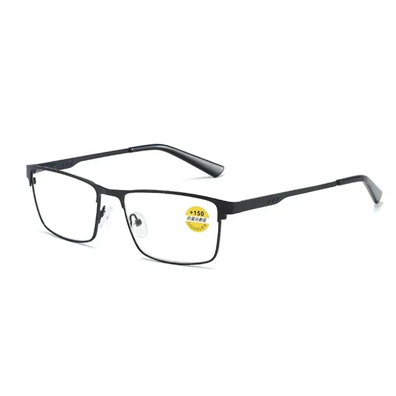 Aurora Vision Reading Glasses For Men Blue Light Blocking Alloy Frame With Spring Hinges