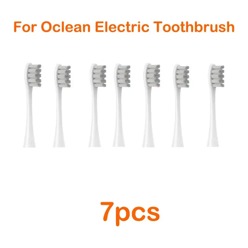 Oclean Flow Replacement Brush Heads Soft DuPont Tynex Bristles 7 Pack for Sonic Toothbrushes Gentle Plaque Removal